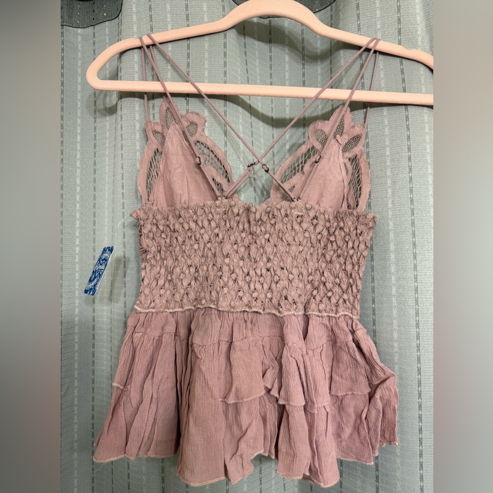 (SEA) Lace Trimmed Mauve Camisole - Picture 4 of 7